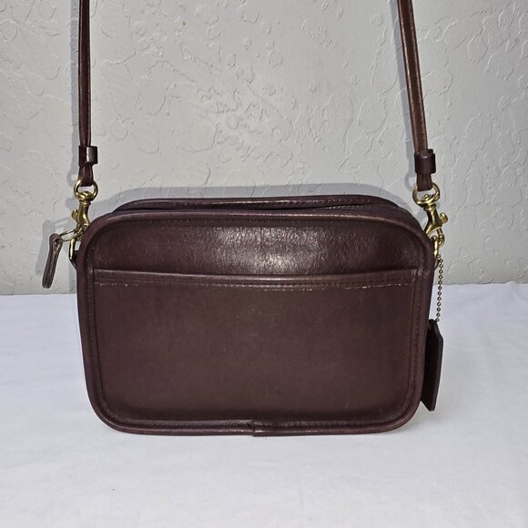 Vintage Coach Carnival 9925 Milk Chocolate Brown Leather Crossbody Shoulder Bag - Picture 10 of 14